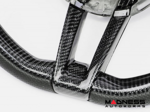 Alfa Romeo Giulia Steering Wheel - Carbon Fiber - w/ LED Functions - Perforated Leather - Non QV Models